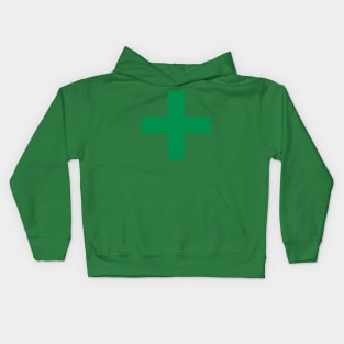 Greek cross (green) Kids Hoodie